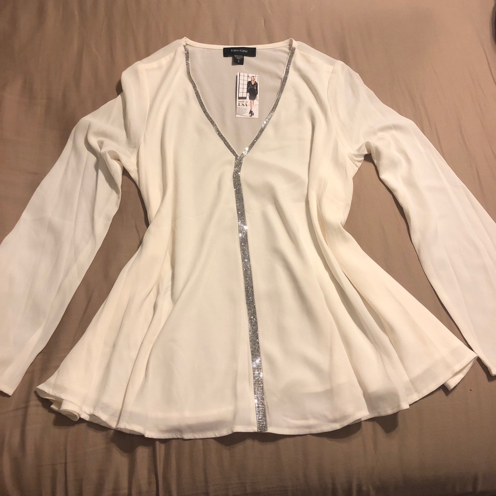 Karen Kane White Blouse Small
